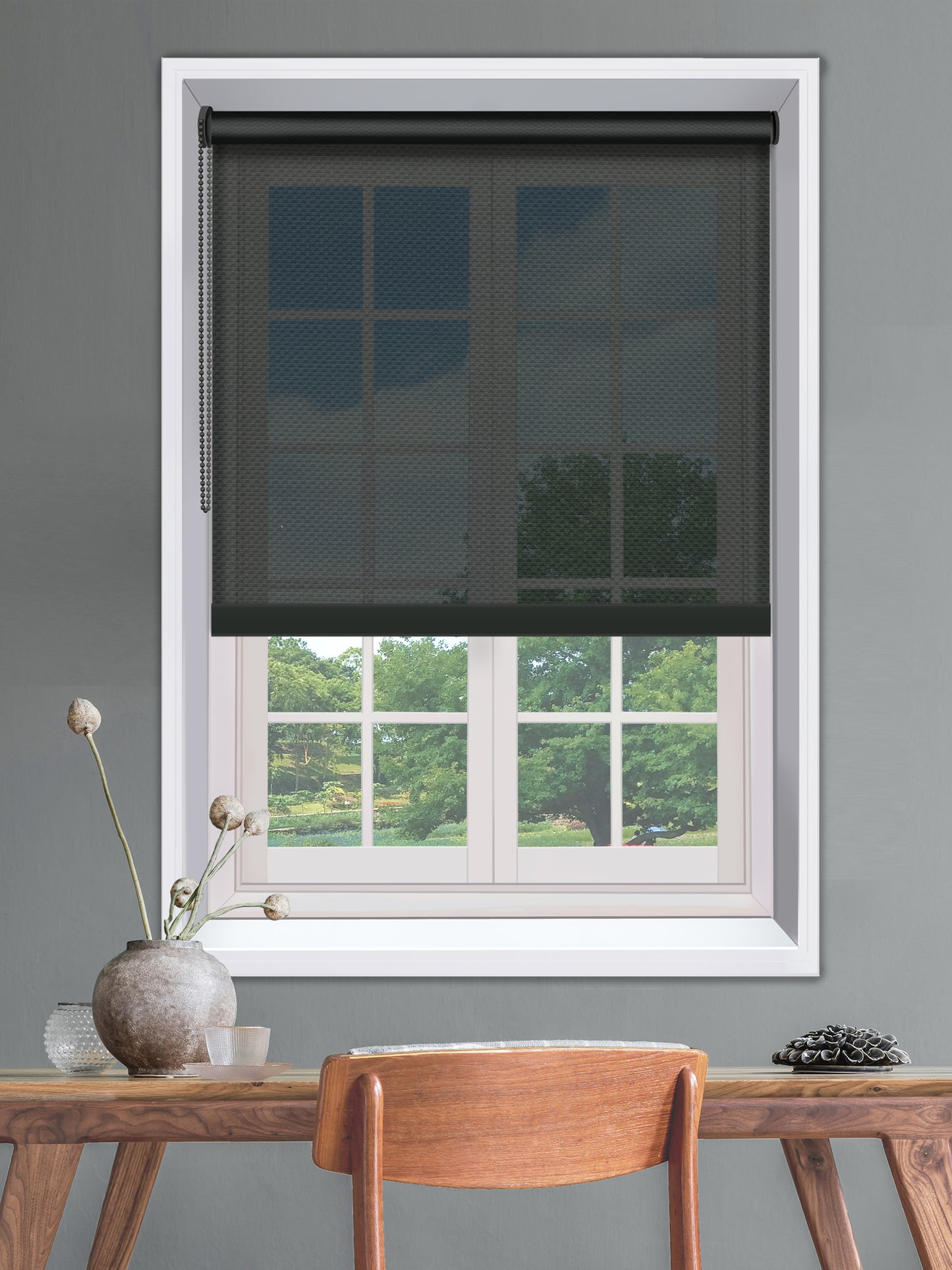 Sunscreen Roller Blinds - Black
