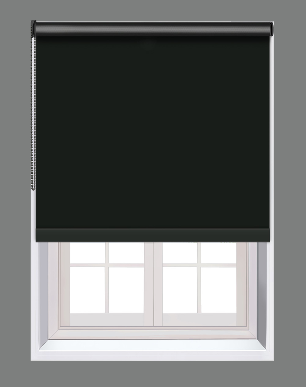 Custom made Blockout Roller Blinds - Black