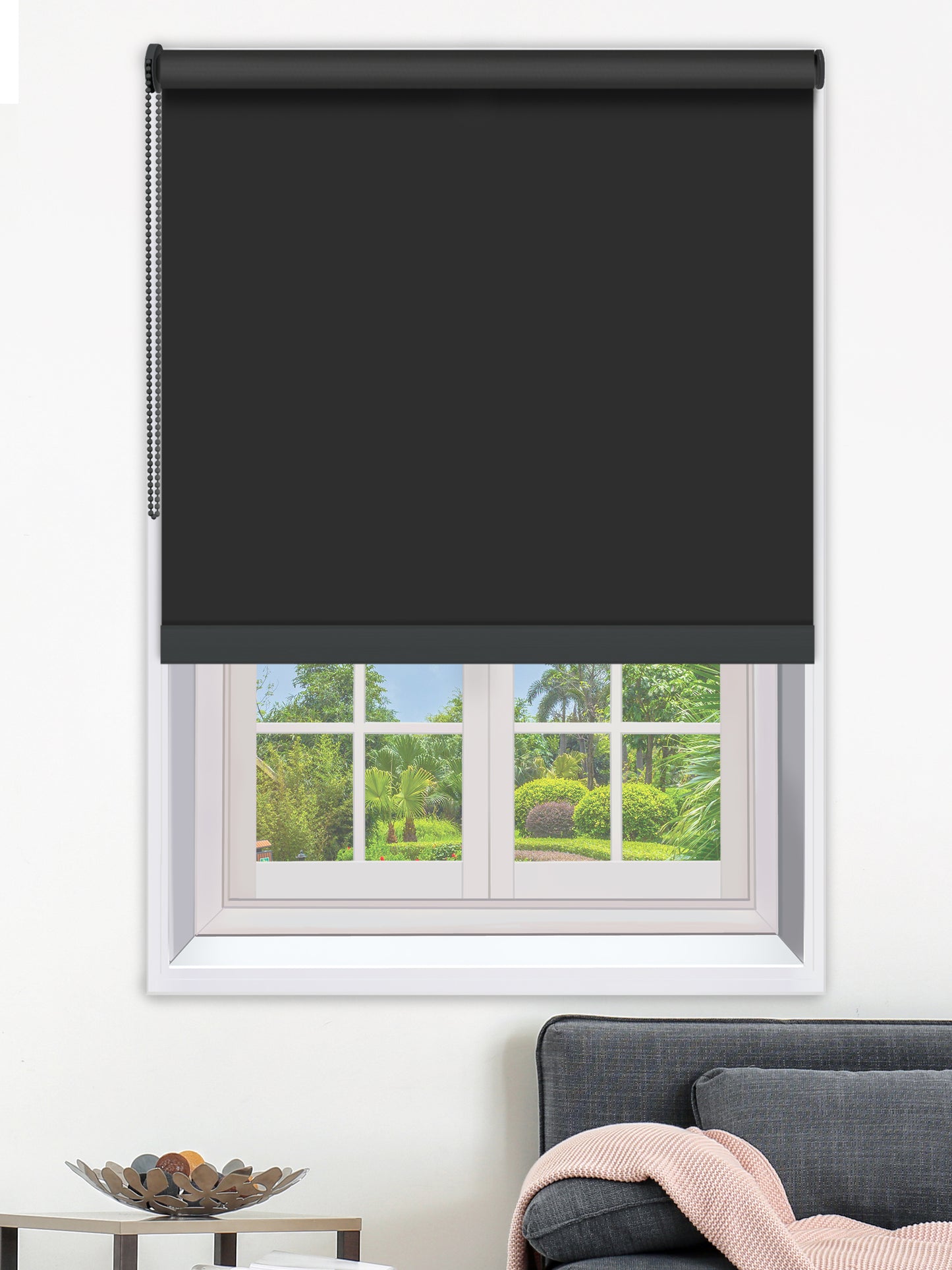 Custom made Blockout Roller Blinds - Charcoal