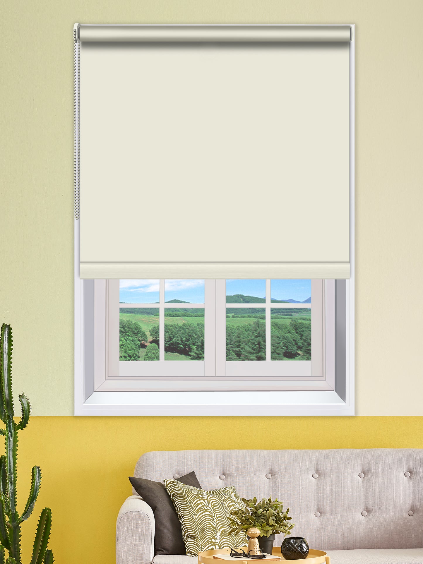 Custom made Blockout Roller Blinds - Cream