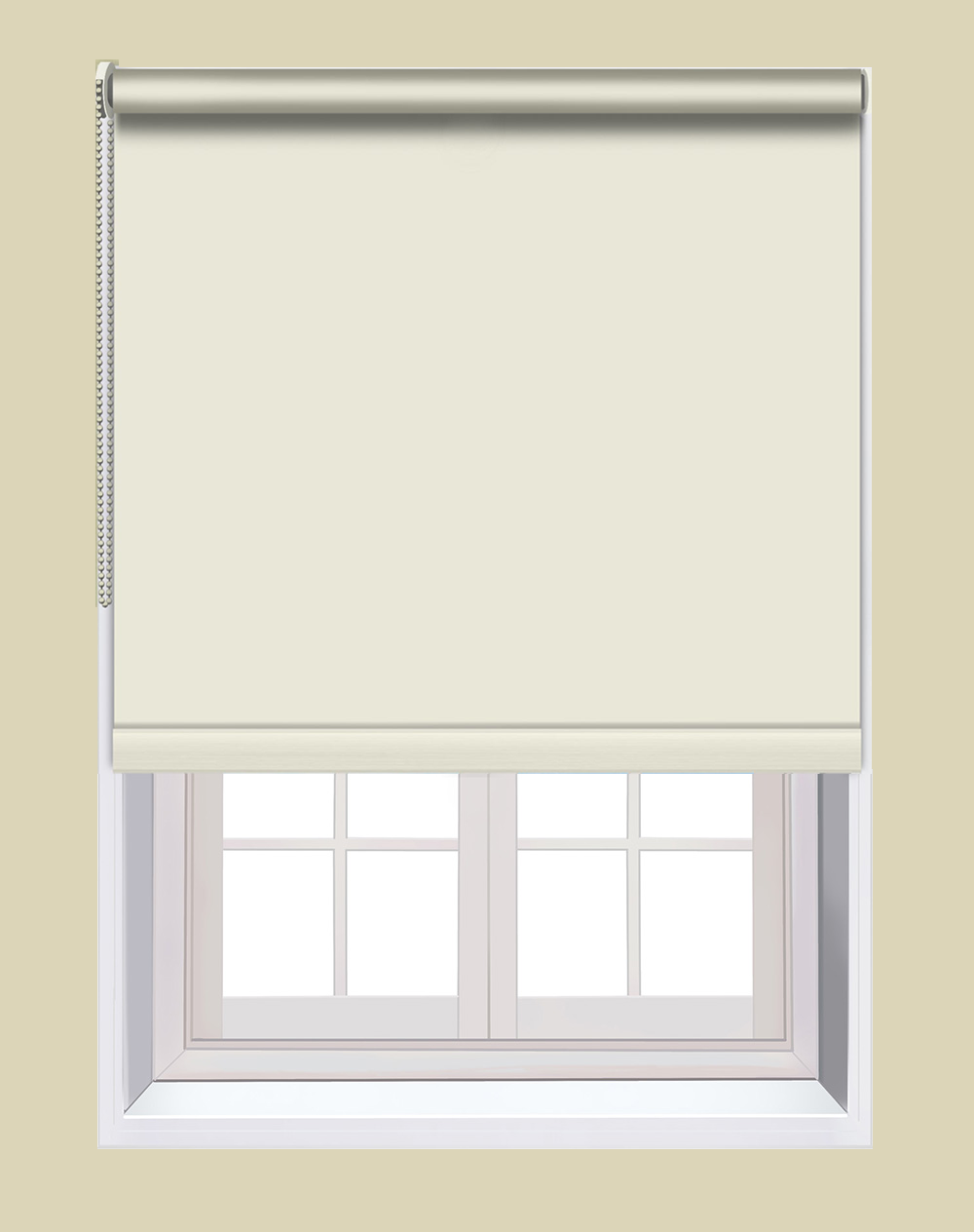 Custom made Blockout Roller Blinds - Cream