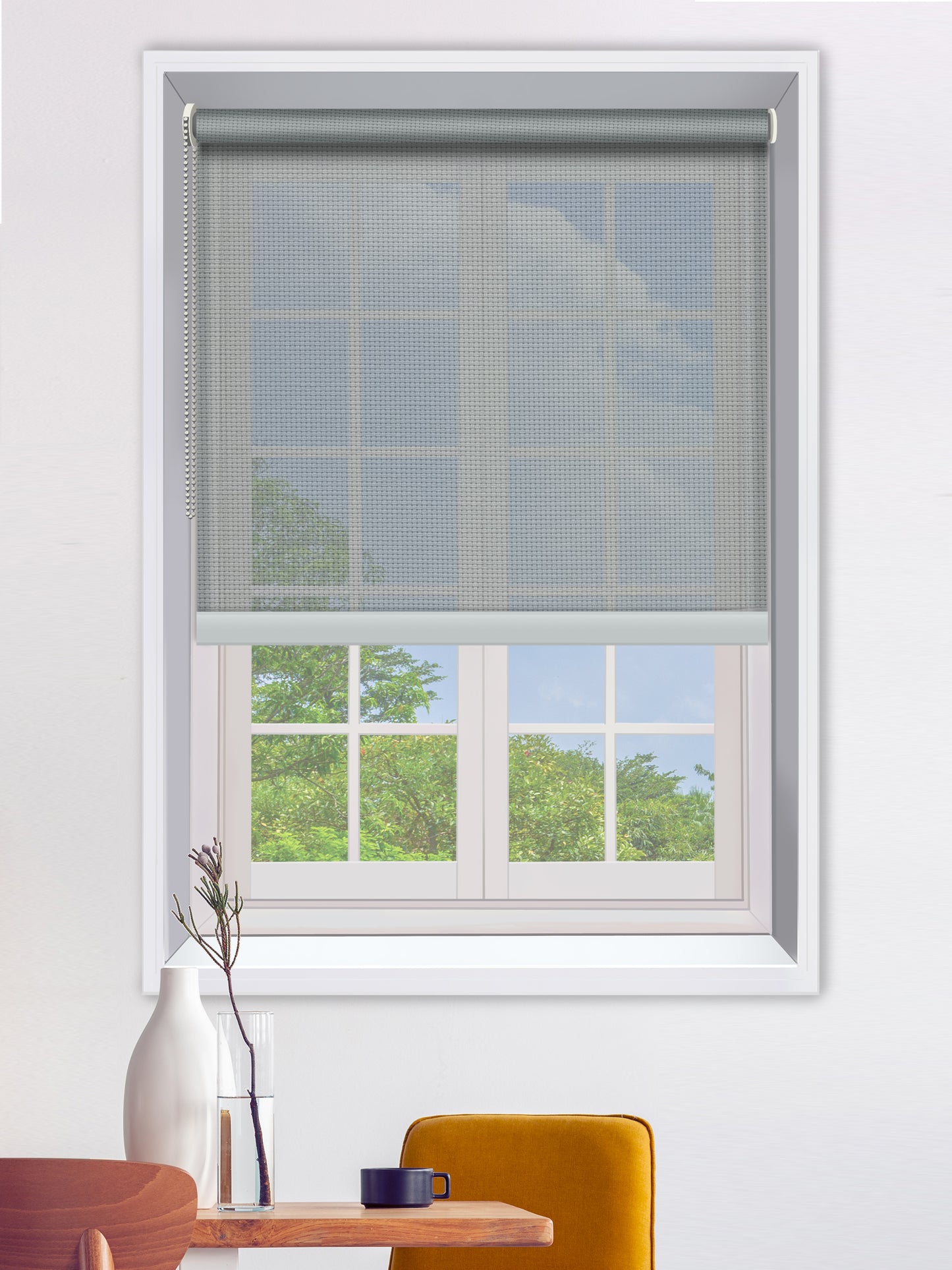 Custom Sunscreen Roller Blinds - Grey