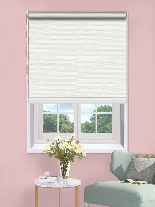 Custom made Blockout Roller Blinds - Pure White